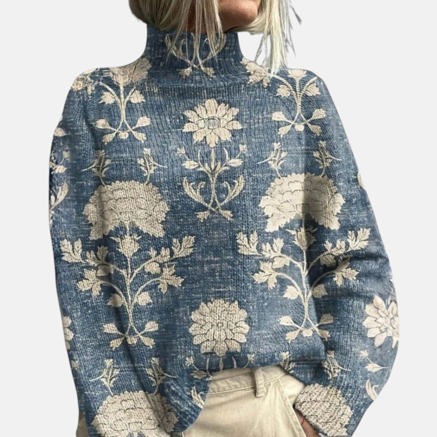 Aimelie | Pulóver de Cuello Vuelto Elegante