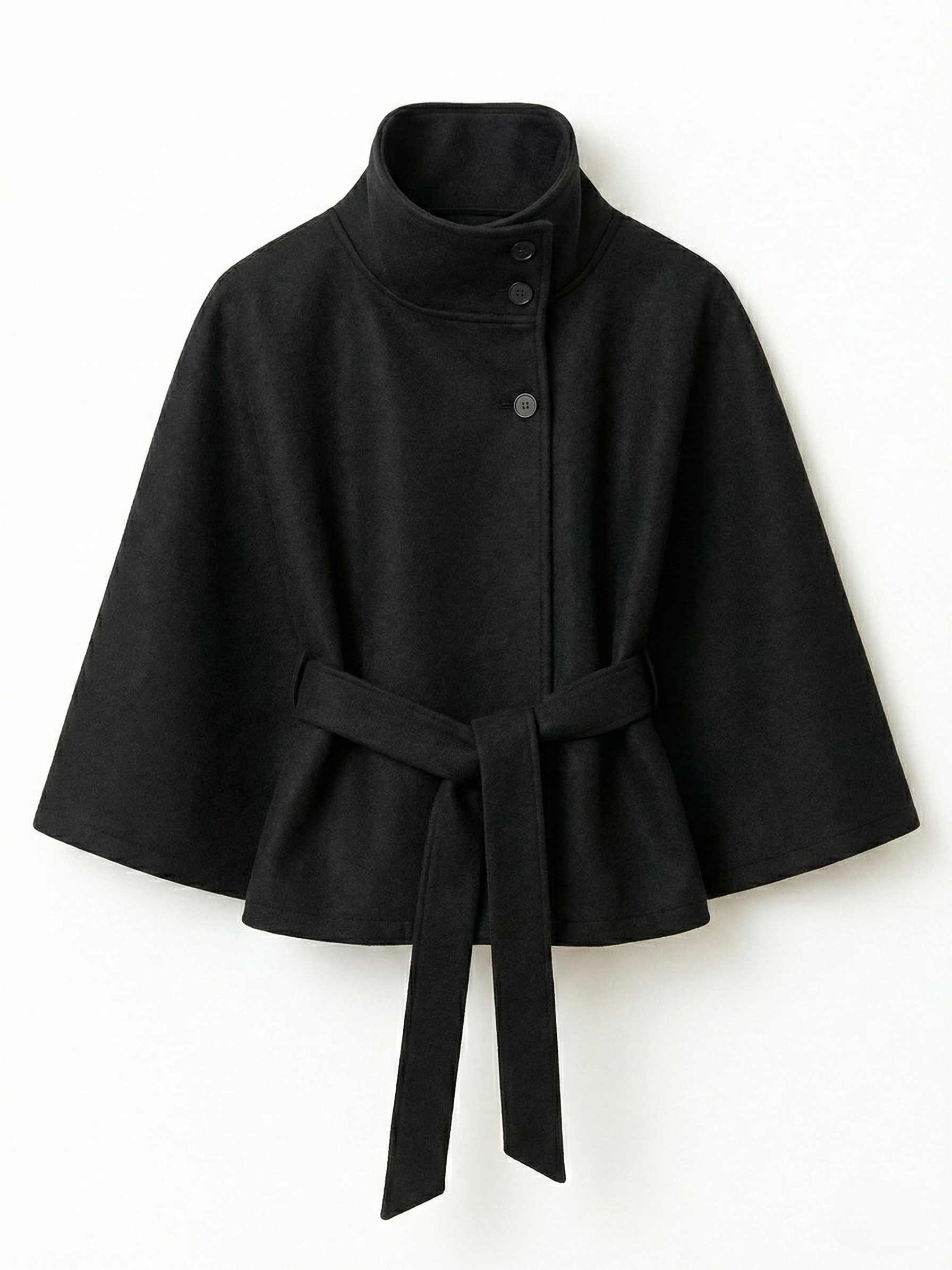 Chloe | Capa Chaqueta con Cuello Alto y Cinturón