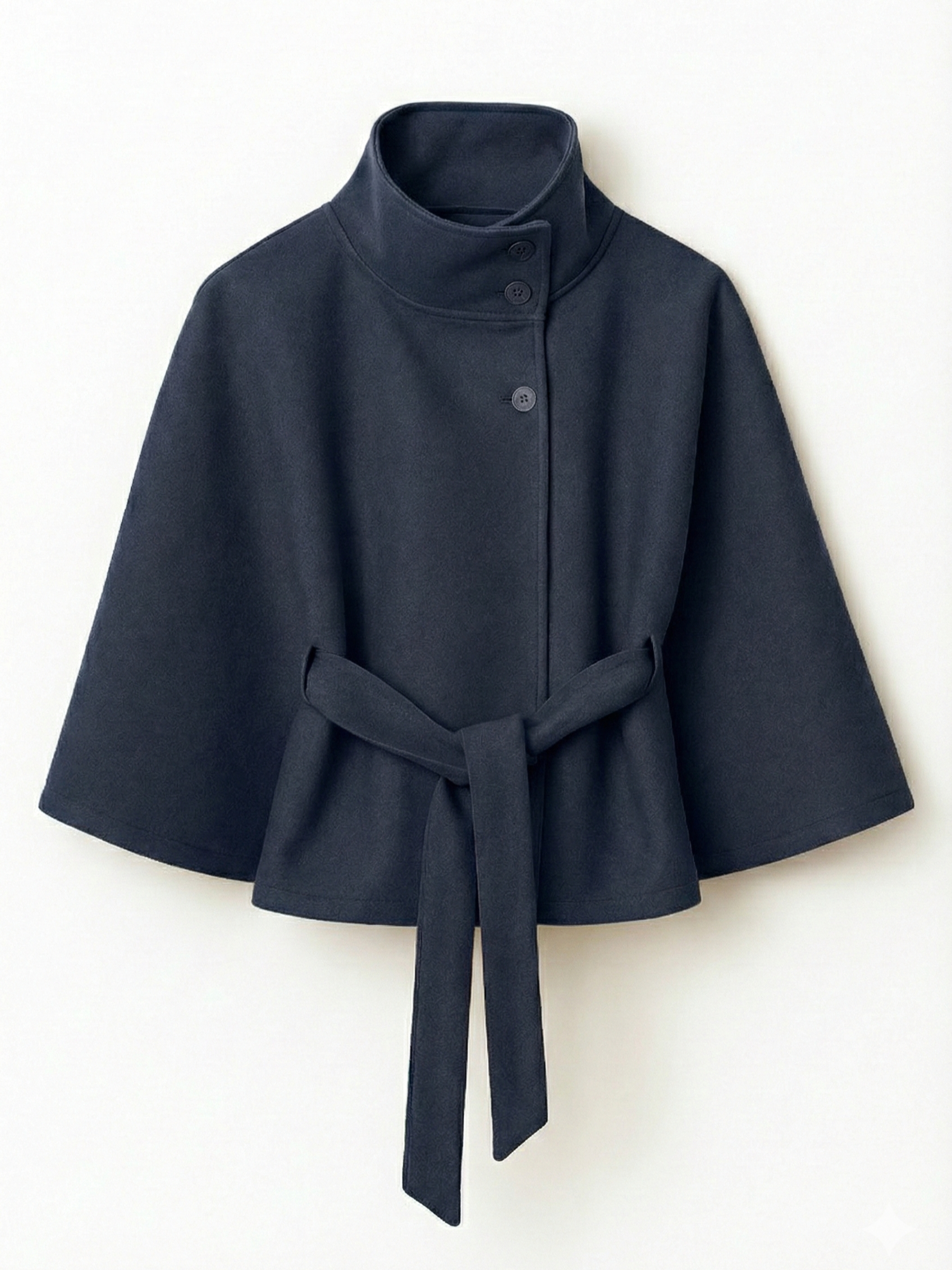 Chloe | Capa Chaqueta con Cuello Alto y Cinturón