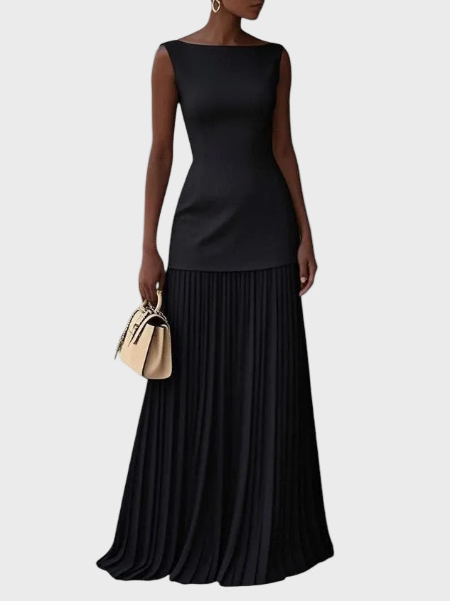 Sara | Vestido Maxi Plisado