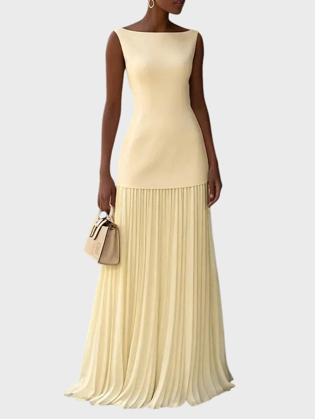 Sara | Vestido Maxi Plisado