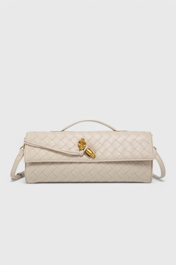 Melanie | Clutch con Detalle de Nudo Dorado