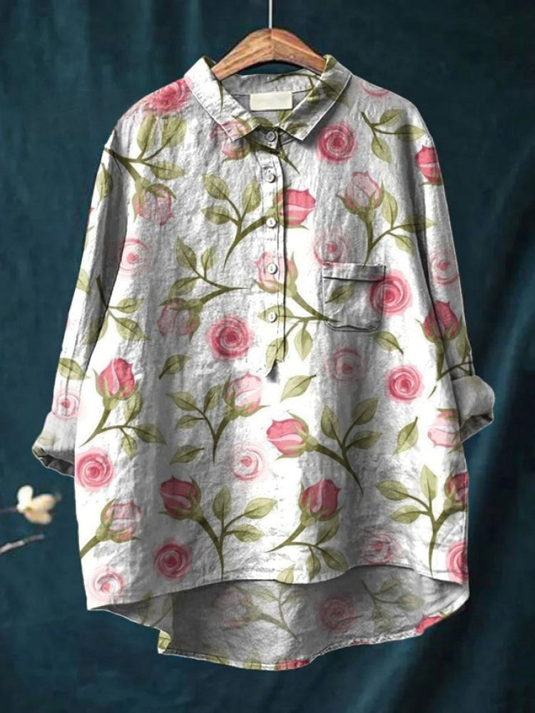Tiziana | Camisa de lino estampada