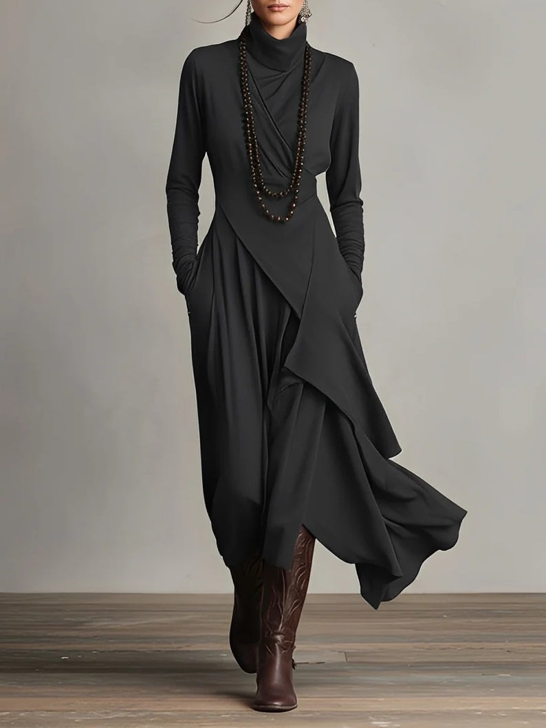 Malva | Vestido Maxi de Cuello Alto