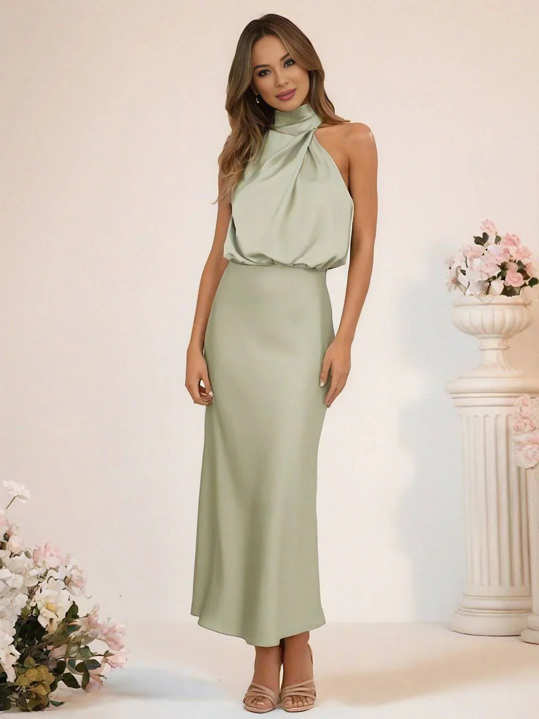 Kangana | Maxi Vestido Cuello Halter