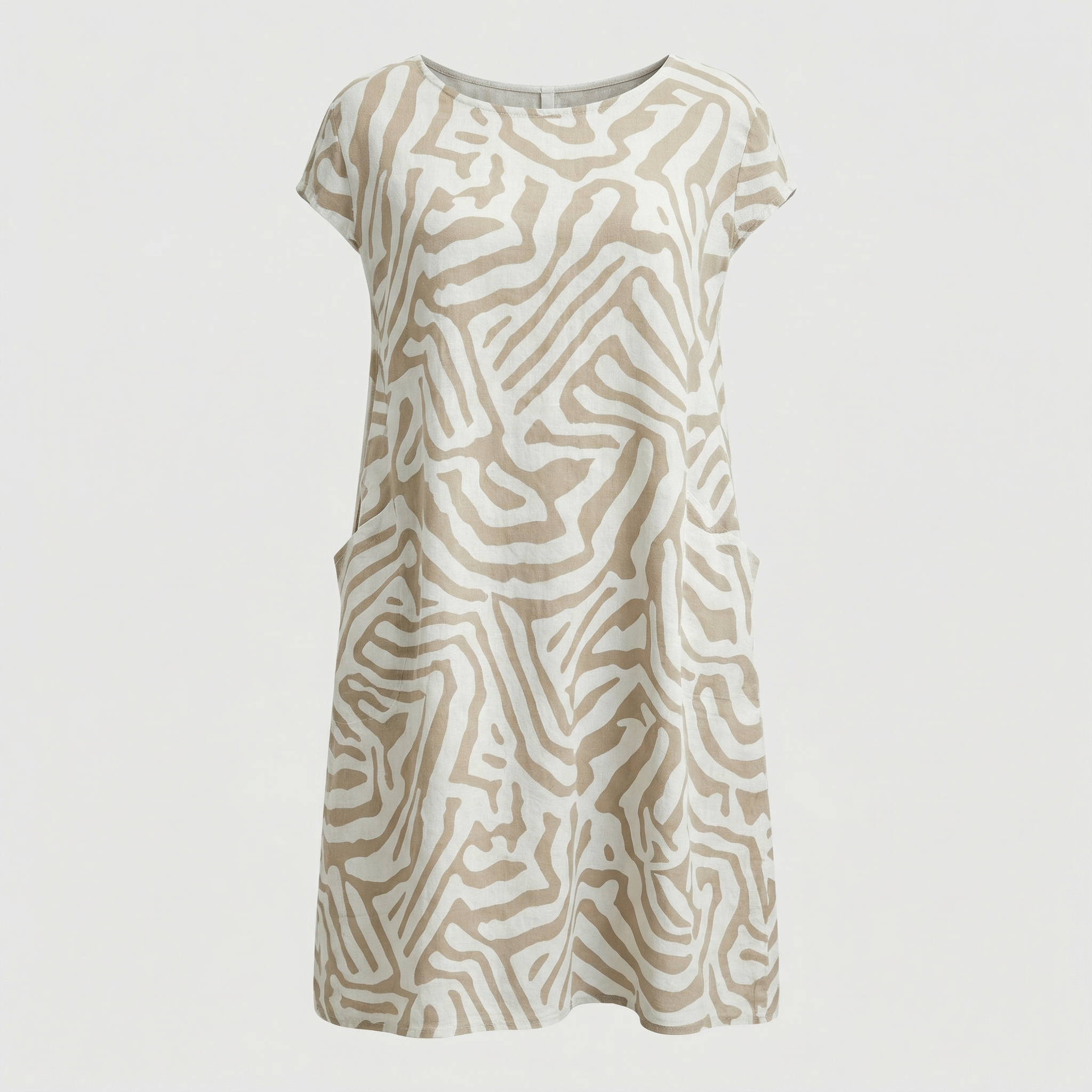 Nelia - Vestido con cuello redondo estampado