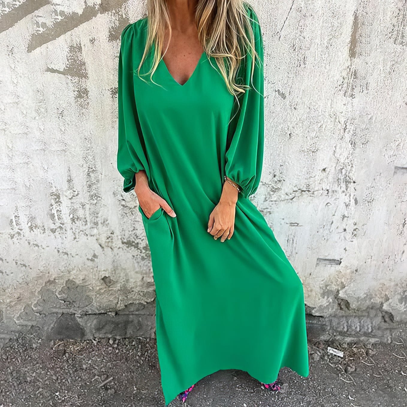Lisara| Vestido Boho Largo con Bolsillos