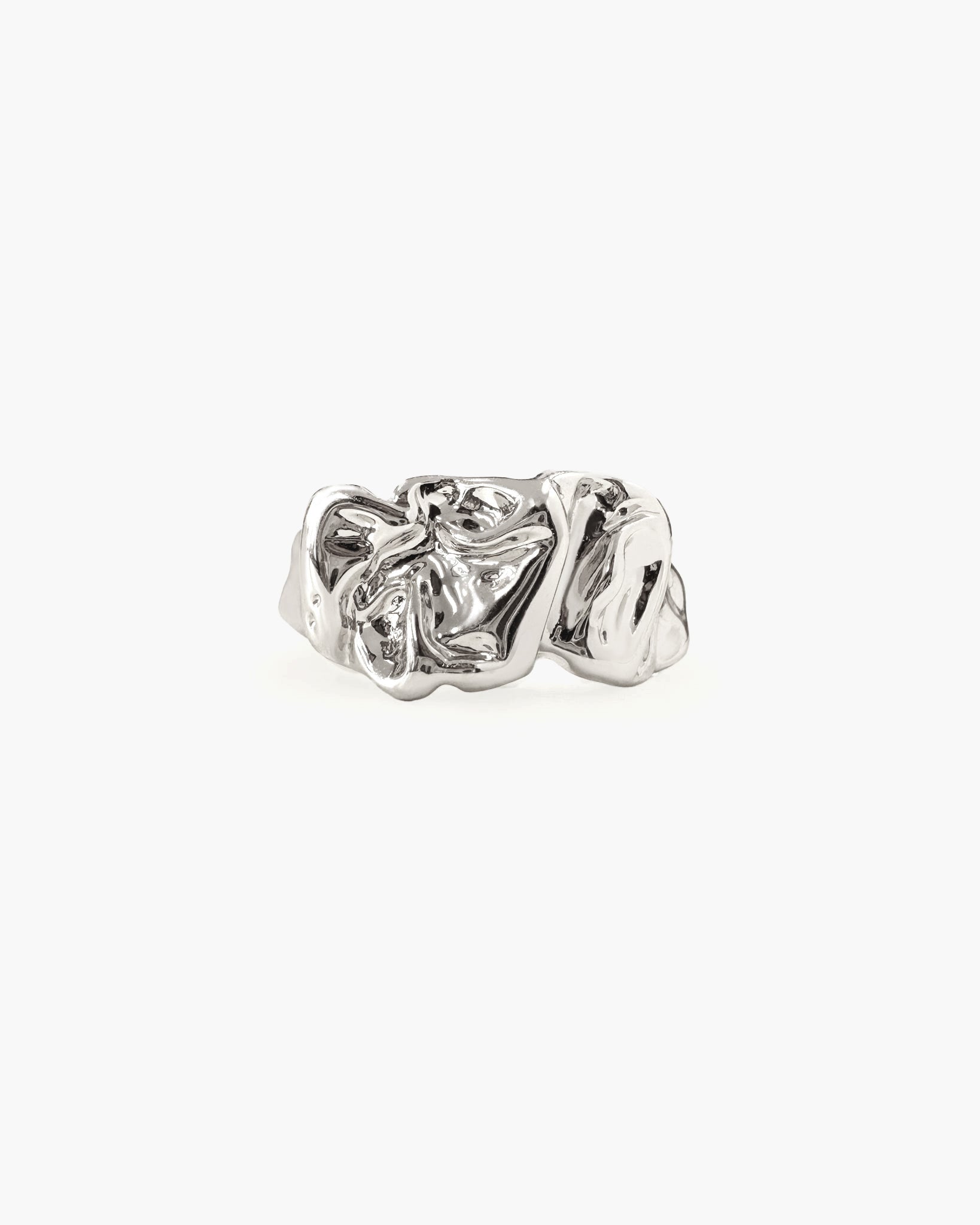 Anillo Fundido Texturizado en Dorado